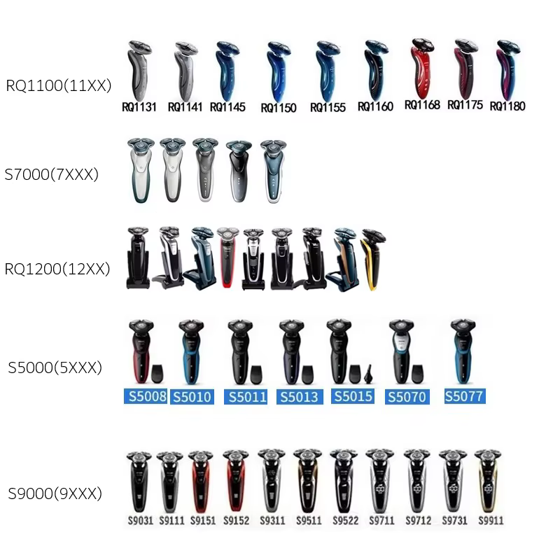 Tête de tondeuse de précision pour barbe compatible avec les rasoirs Philips RQ12XX RQ11XX/10XX S5000 S7000 S9000