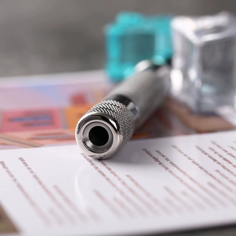 YAQI – poignée de rasoir de sécurité diagonale en acier inoxydable
