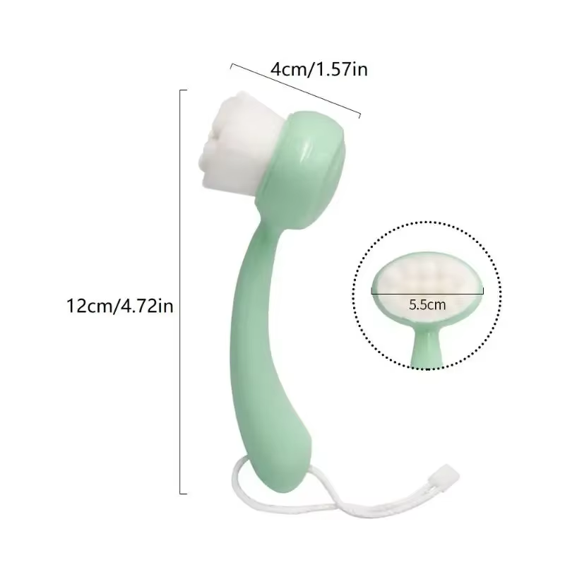 Nettoyant pour pores pour nettoyage en profondeur Brosse de lavage du visage, soins du visage, brosse exfoliante du visage Points noirs doux Brosse nettoyante visage 