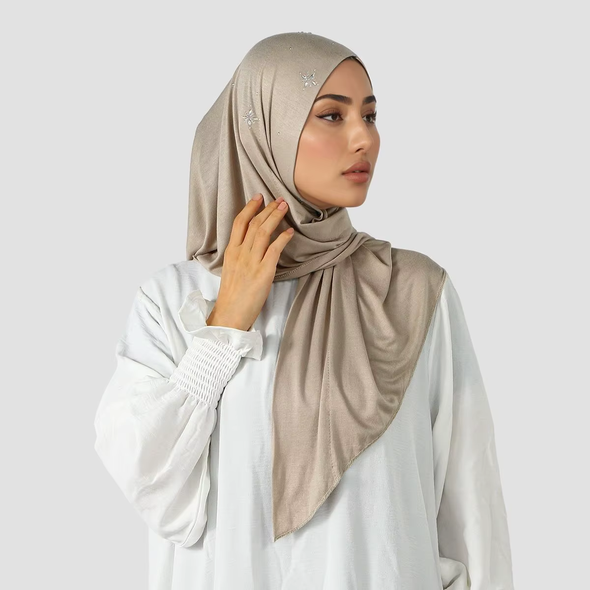 Écharpe Hijab Triangle en Jersey pour Femmes Musulmanes, Châles de Sauna, Enveloppes Solides, Foulards de Document, Turban Islamique, Bande, Tête Ronde, Nouveau