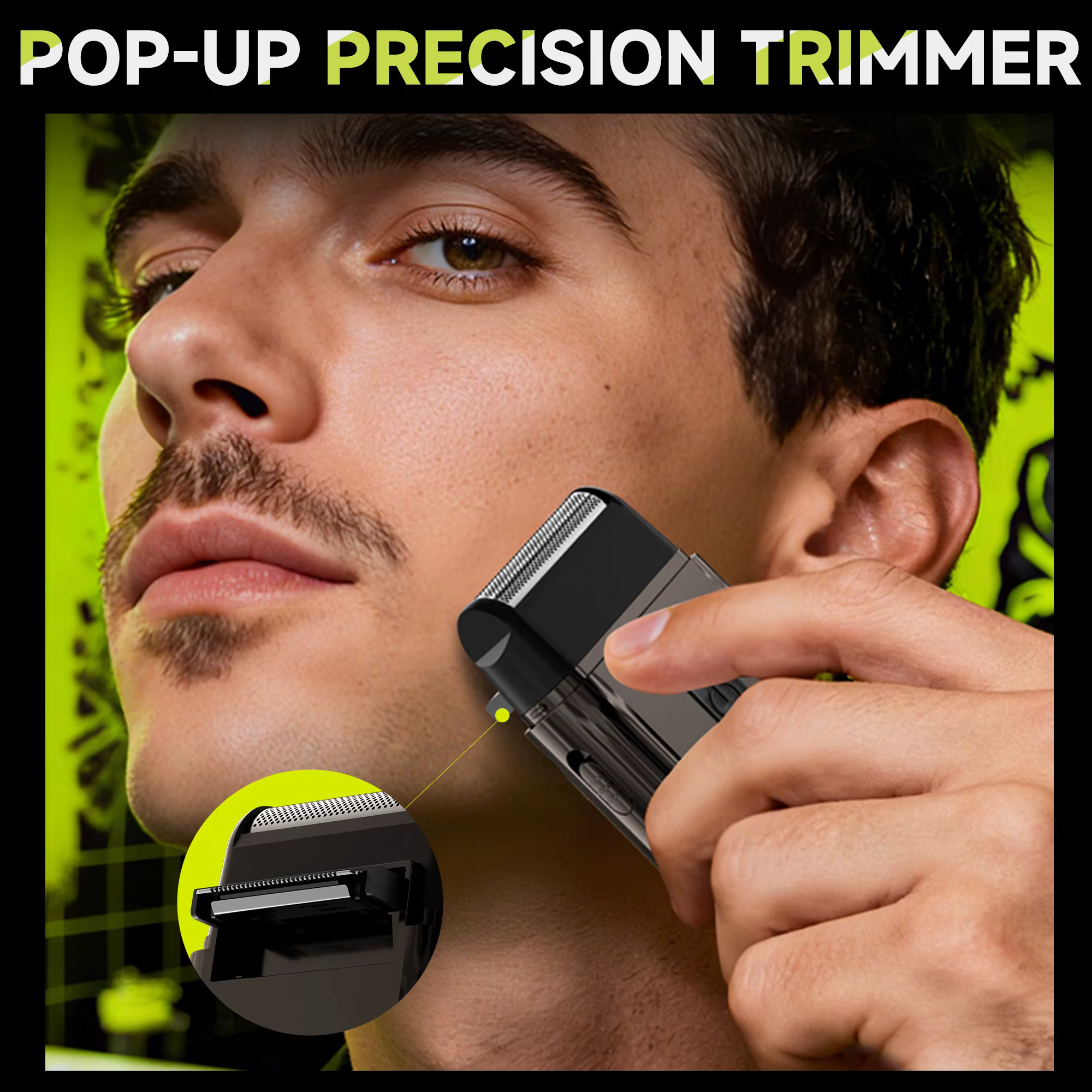 ENCHEN MS003 rasoir à feuille compacte avec tondeuse de précision POP-UP type-c charge avec indicateur 7000 tr/min moteur fort