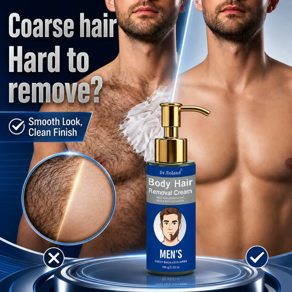 Crème dépilatoire Ultra-Clean pour hommes, douce et non irritante, pour tout le corps, élimine les poils épais, sans résidus, sans irritations de rasoir.