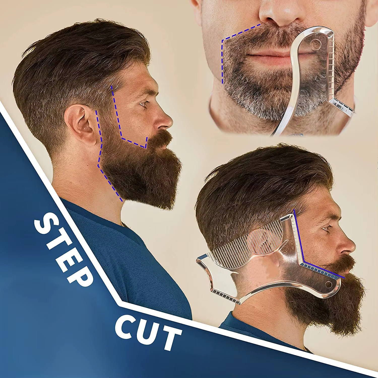 Guide de barbe multifonctionnel pour hommes