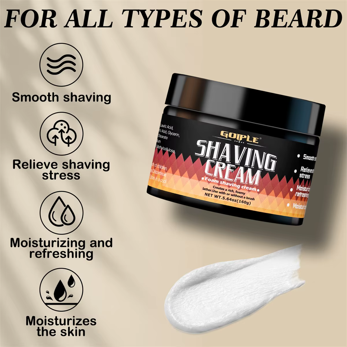 Kit de crème de soin pour le rasage pour hommes