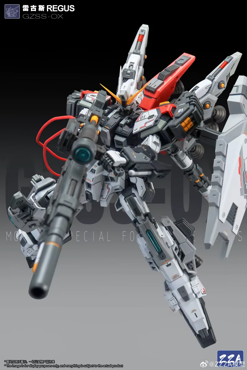 ZZA REGUS MG 1/100 GZSS-OX-001 Robot lourd de combat, Mecha à forte puissance de feu, kit de modèle à assembler