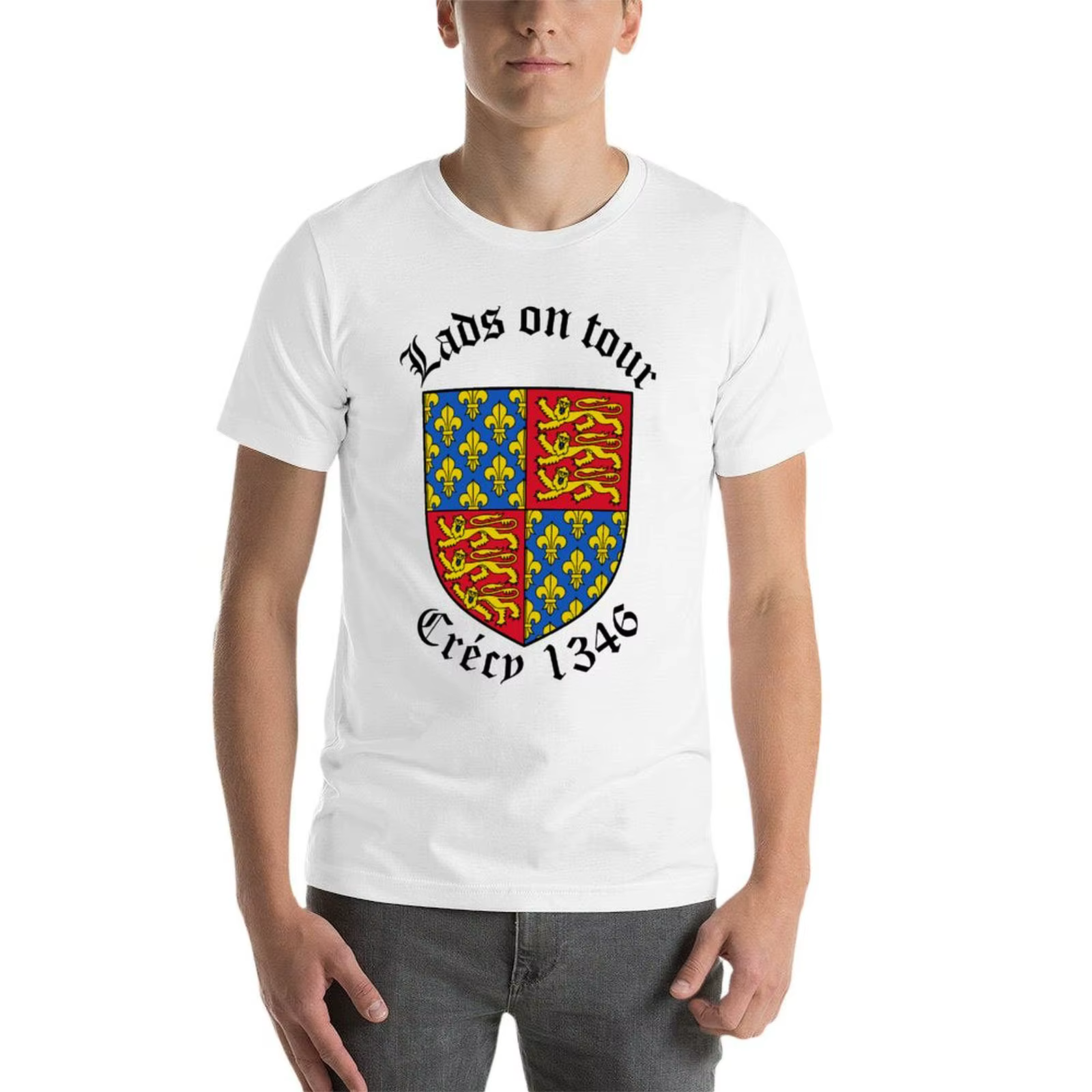 Crecy 1346 Lads On Tour T-Shirt T-shirt à col rond grande taille