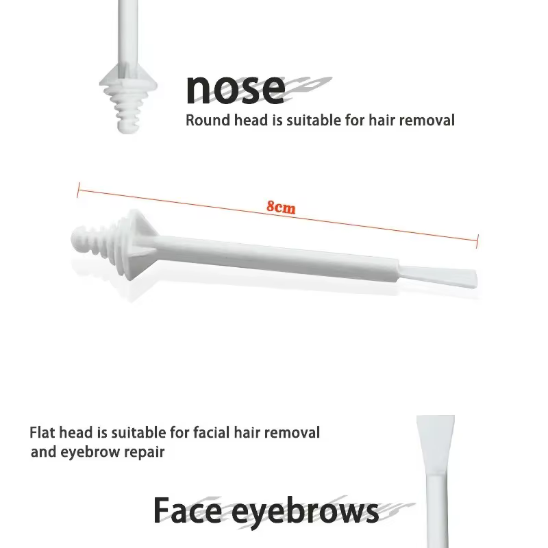 Kit d'épilation indolore pour épilation du nez et des oreilles-50-500g de cire avec 10-50 applicateurs élimination rapide 3 minutes sûre pour les poils nasaux et des oreilles