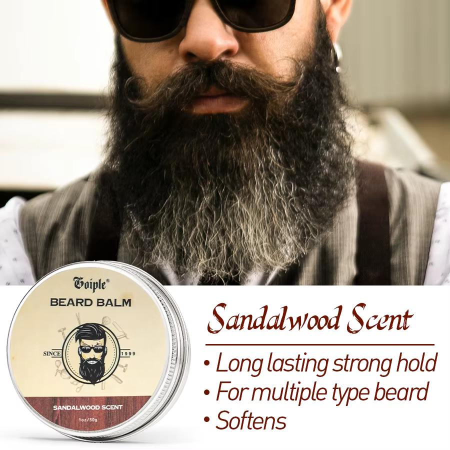 Baume à barbe au beurre de karité naturel pour hommes