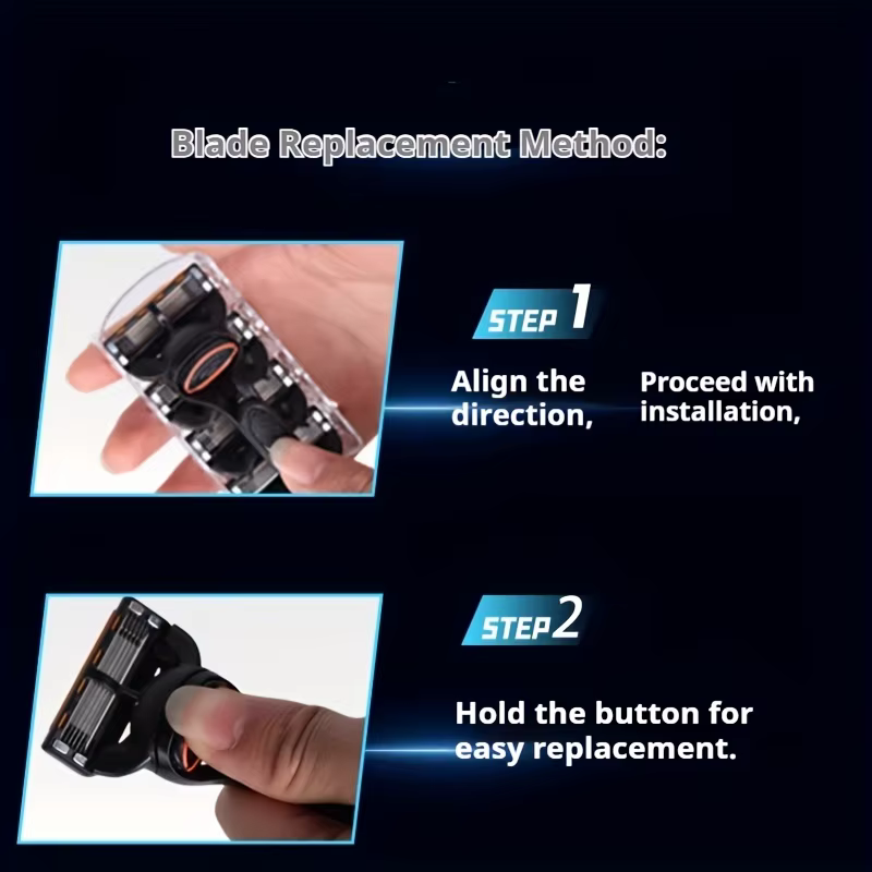 Lot de 4/8/12/24/48 rasoirs à 6 lames en acier inoxydable pour peaux sensibles