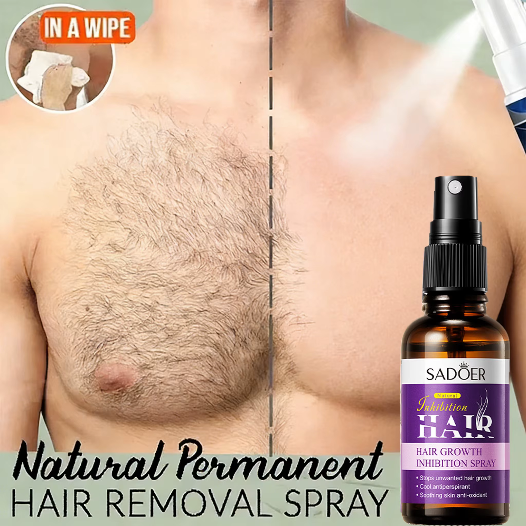 Sérum inhibiteur de pousse des poils permanent