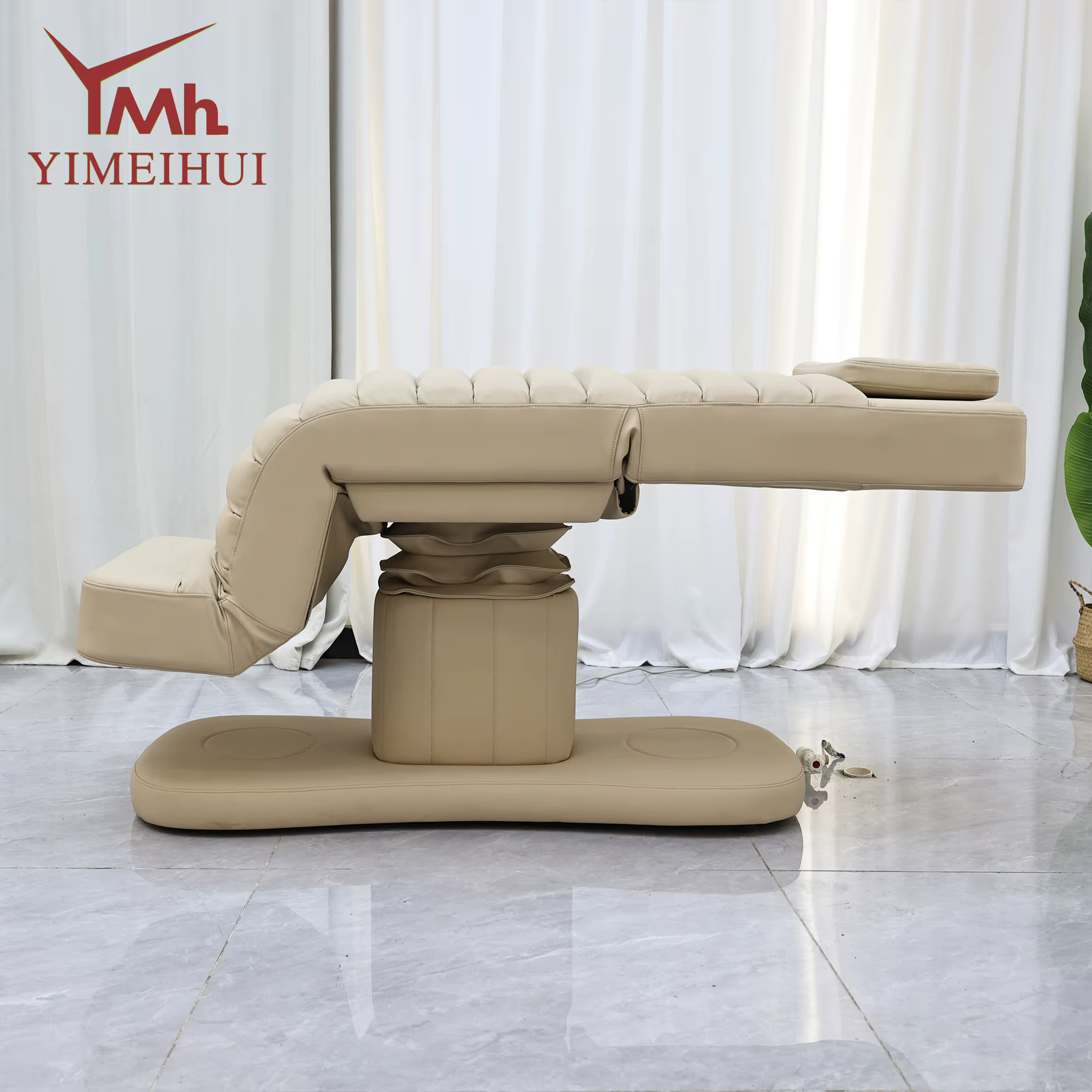 Fauteuil de beauté électrique de luxe à 3 moteurs avec table de massage facial réglable et lit pour extensions de cils pour salon de beauté Camilla