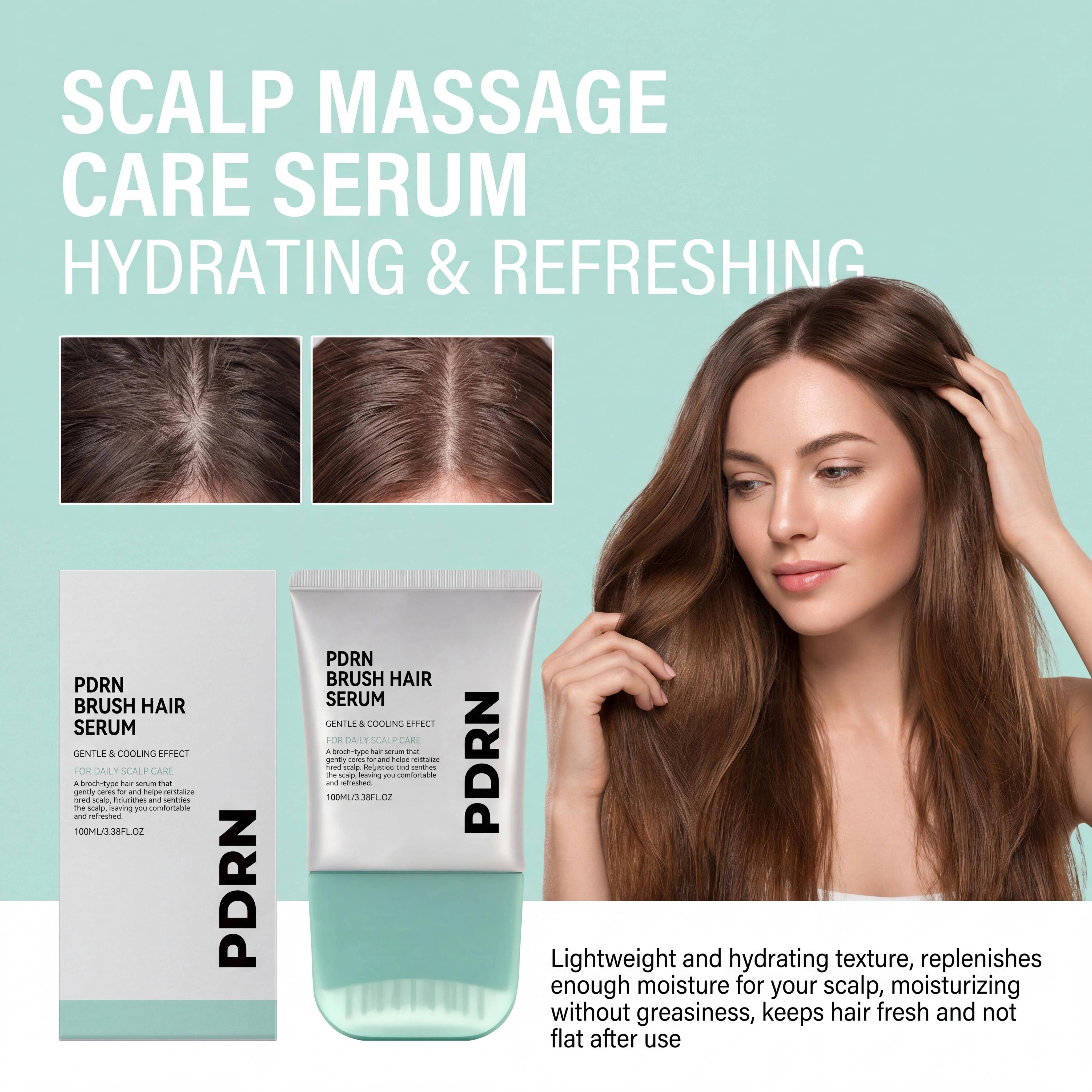 Sérum capillaire PDRN avec brosse intégrée