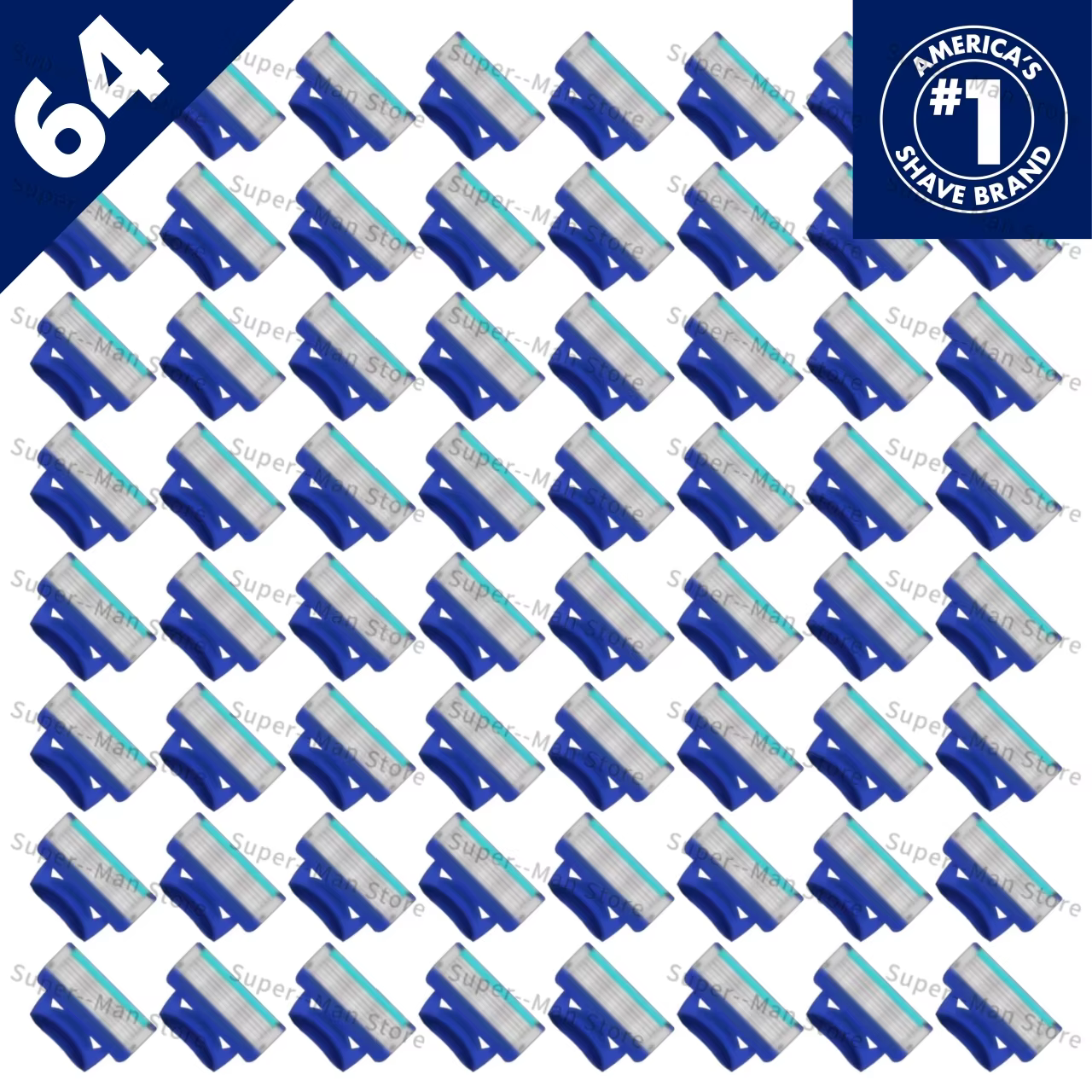 Nouveau rasoir manuel bleu à 5 lames