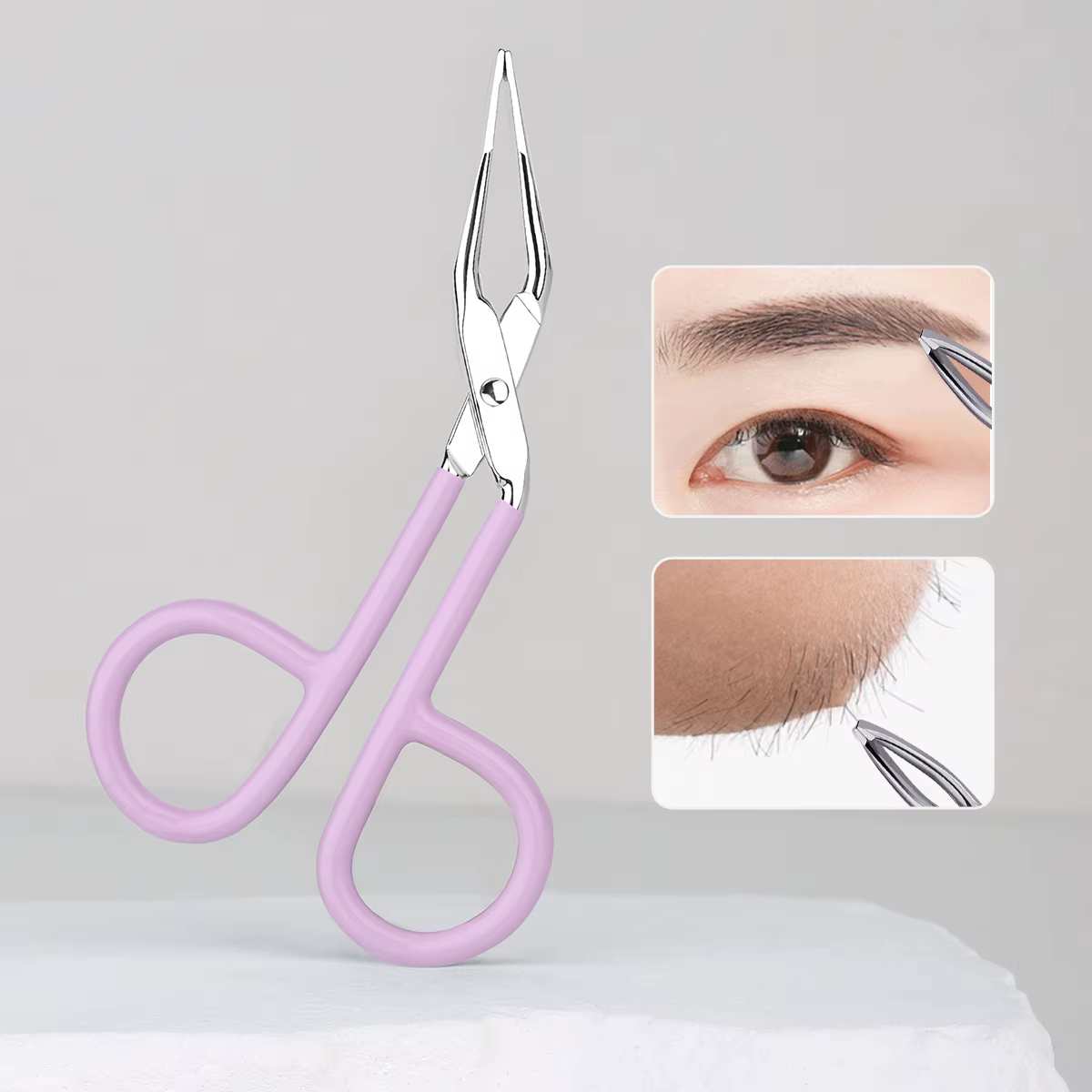 Un outil précis et portable pour les yeux avec pince à sourcils pour l'arrosage des cheveux obliques