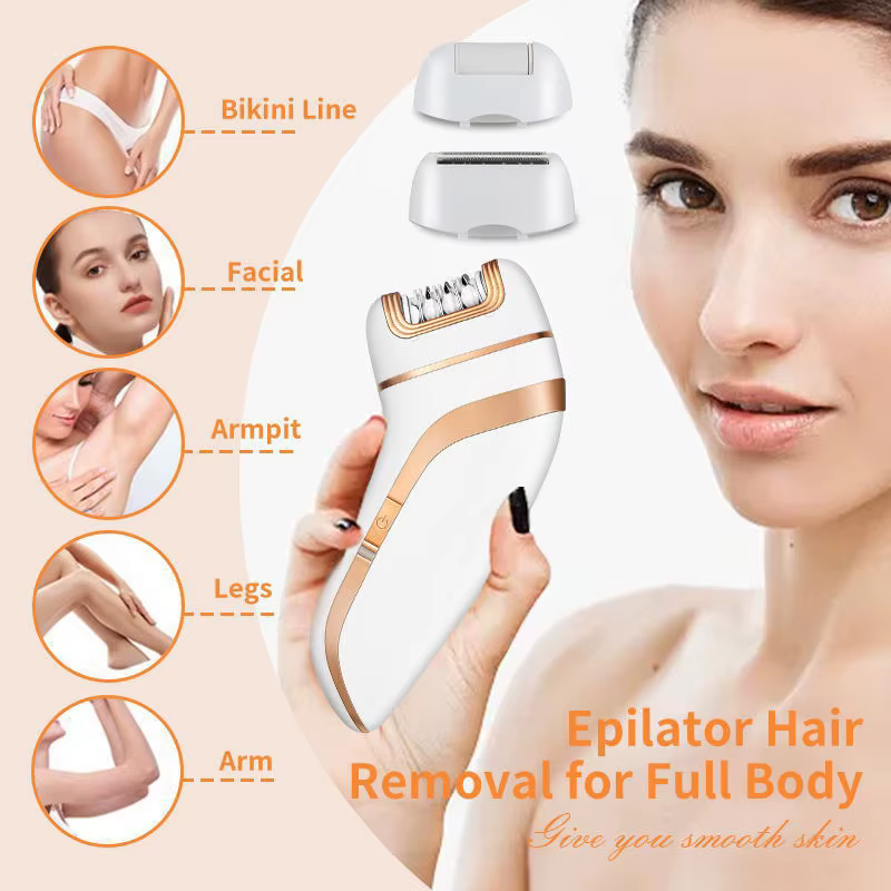 Kemei femmes épilateur électrique dame épilation visage