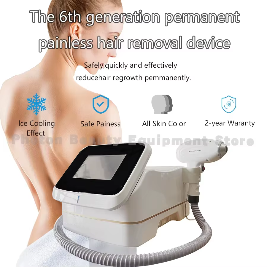 Épilateur laser diode professionnel 3 ondes pour le corps et le visage