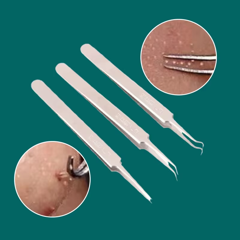 Pince à épiler Ultra-fine pour boutons de cellules