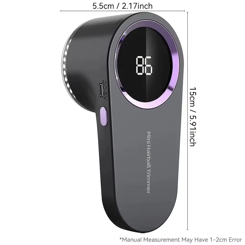 Boule d'épilation portable | Rasoir et tondeuse à vêtements à affichage numérique rechargeable par USB