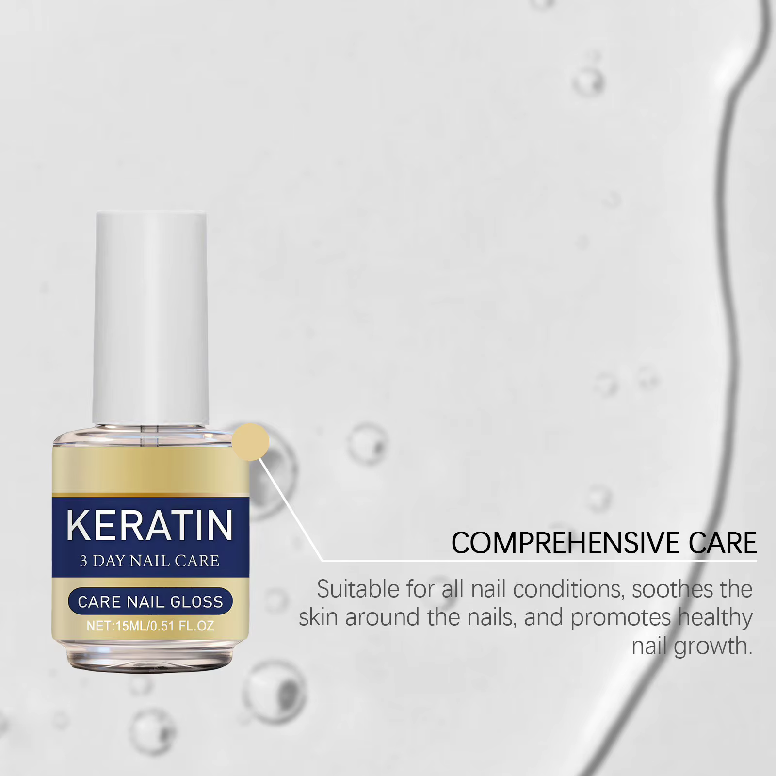 Huile pour soins des ongles, réparation de la kératine, renforcement des ongles cassants, prévention de la casse, base nourrissante pour les ongles, fortifiant professionnel pour les ongles