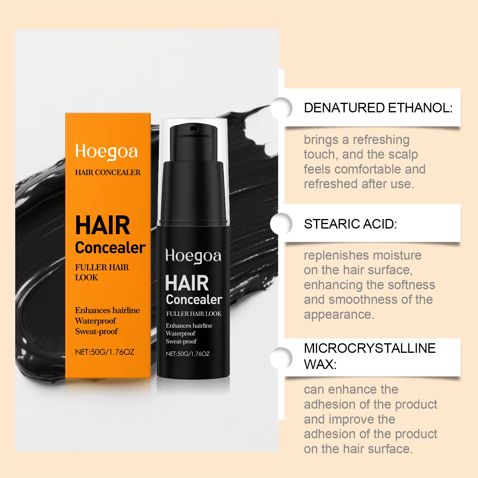 Correcteur de cheveux liquide imperméable