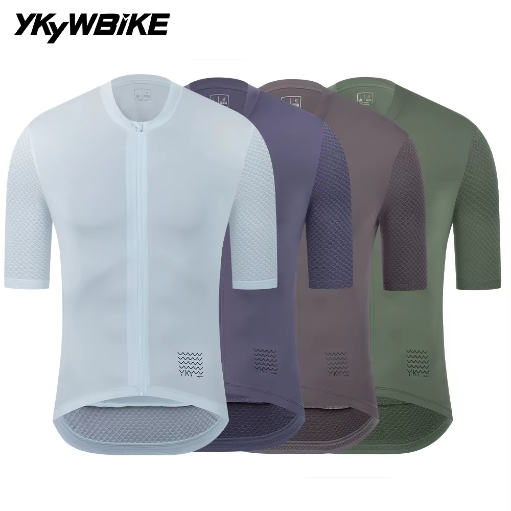YKYWBIKE Maillot de cyclisme classique pour hommes été vélo Pro équipe chemise à manches courtes cyclisme Maillot vélo de route vêtements respirants