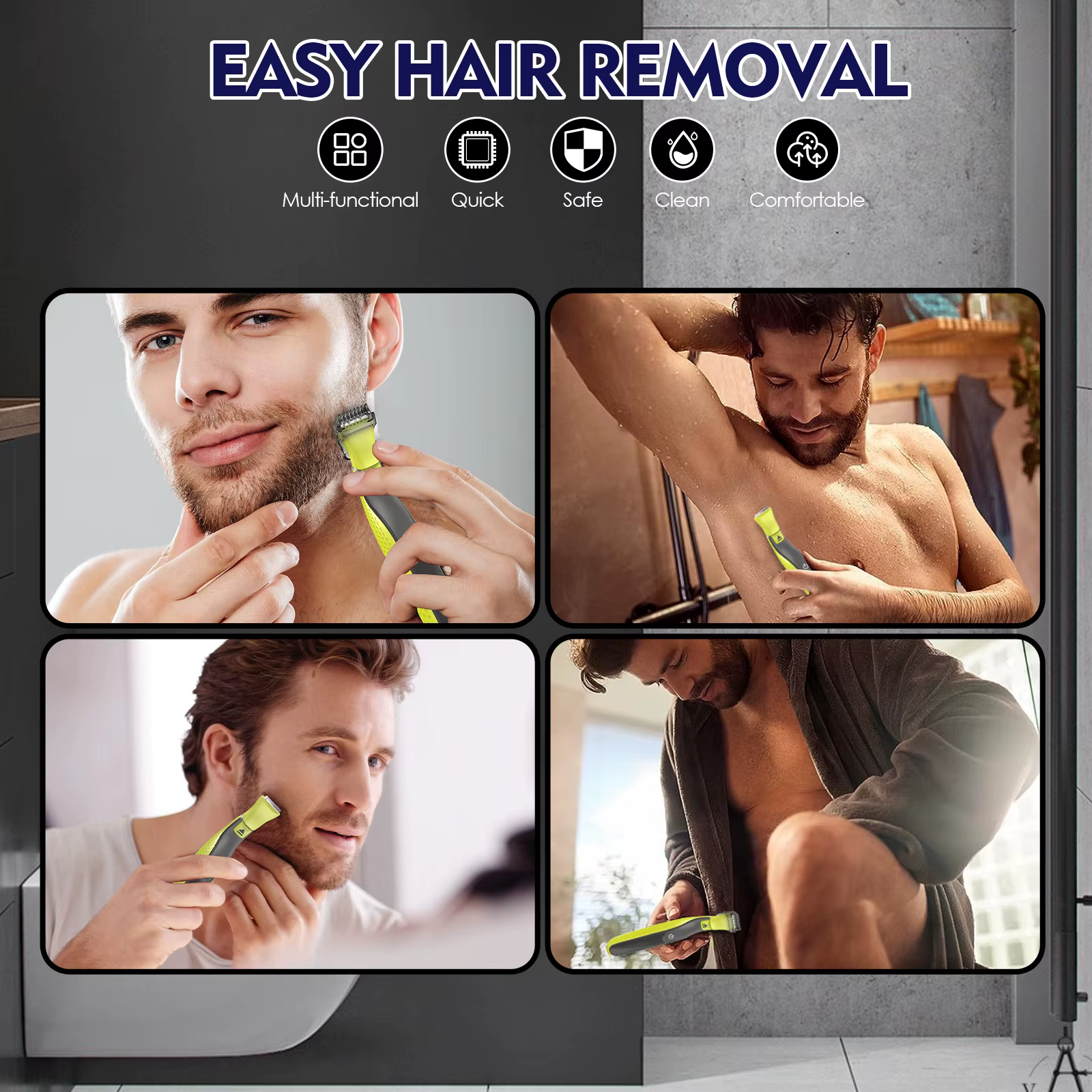 YUKU lames de rechange pour rasoir Philips une lame QP2520 QP2530 QP2630 QP6510 QP6520 tondeuse à barbe 3 longueurs réglables Kit