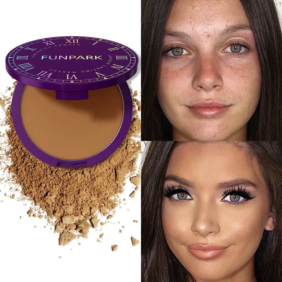 Fond de teint en poudre pressée mat à couvrance totale 5 couleurs, contrôle du sébum, finition impeccable et légère, maquillage pour femme, cadeaux