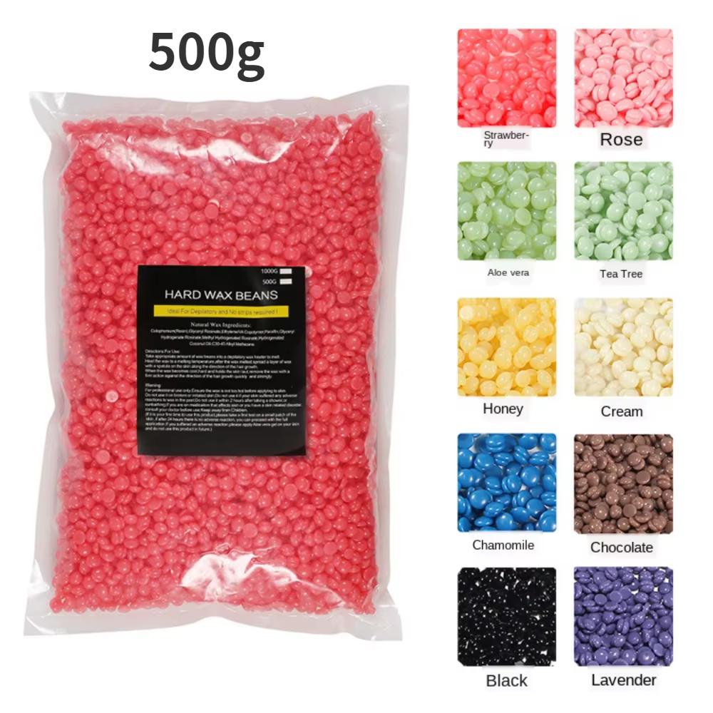 500 g/paquet cire haricots dépilatoire Film chaud granulés élimination Bikini visage cheveux jambes bras épilation