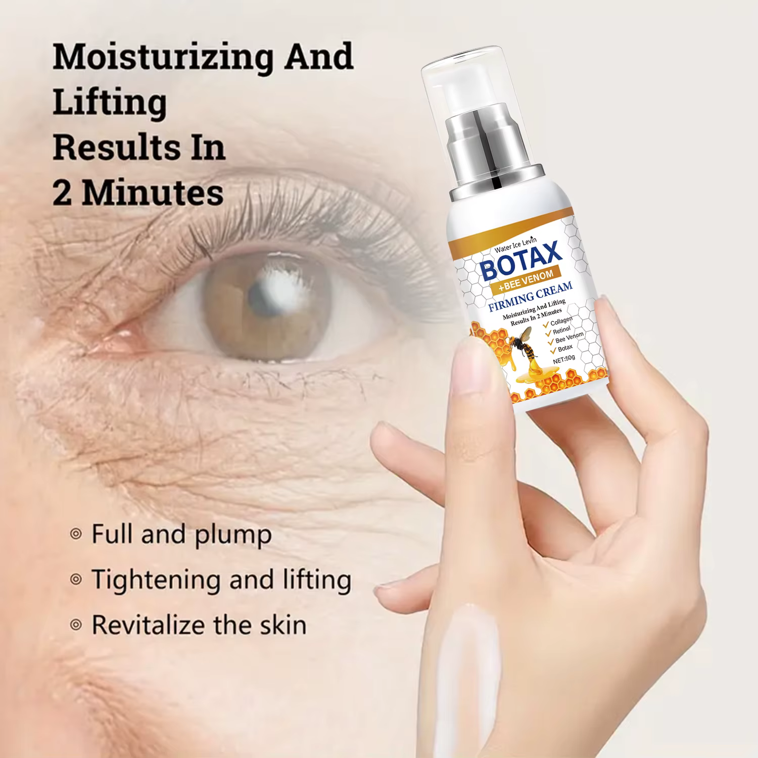 Crème raffermissante Botax au venin d'abeille et au rétinol – Lifting et hydratant de 2 minutes