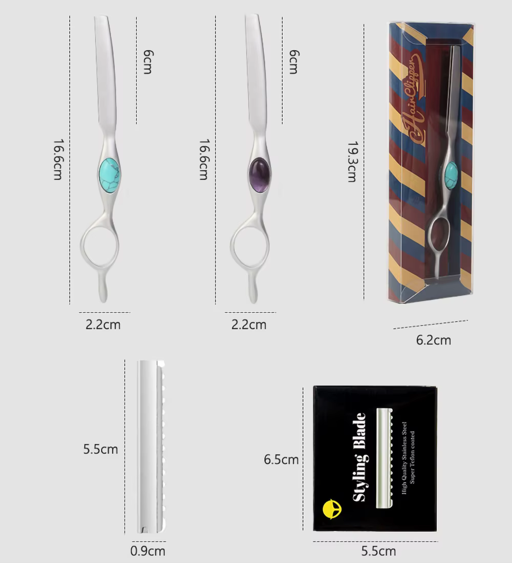 Lame de rasoir professionnelle tranchante pour barbier