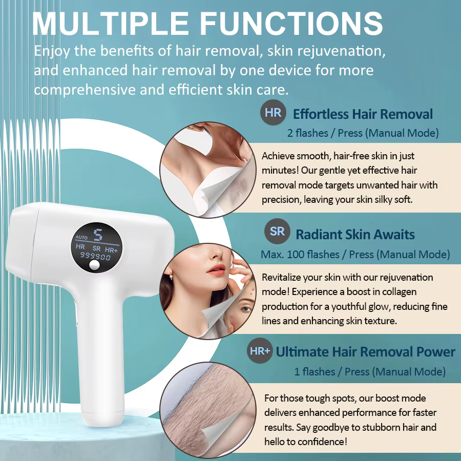 Lescolton-Épilateur laser à flash ultra rapide pour femme