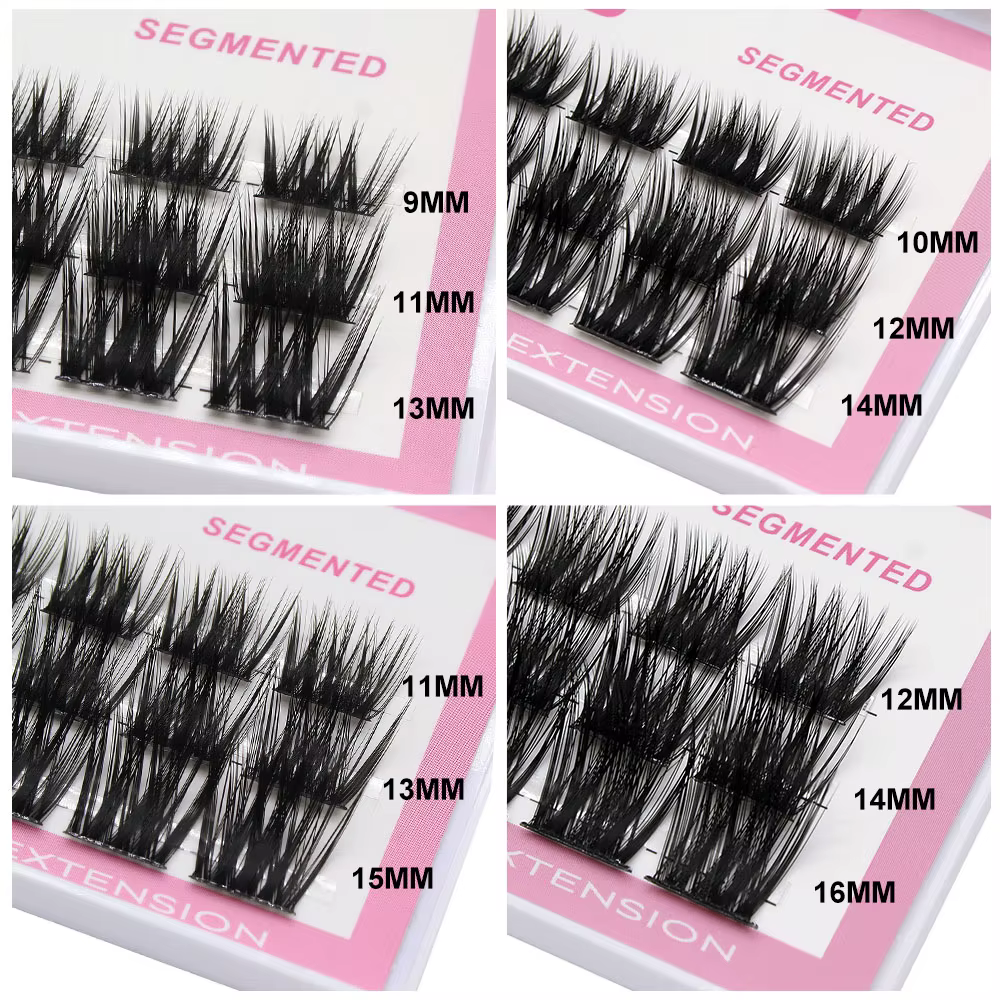 Nouveau russe 3D moelleux naturel segmenté cils bundle faux extension
