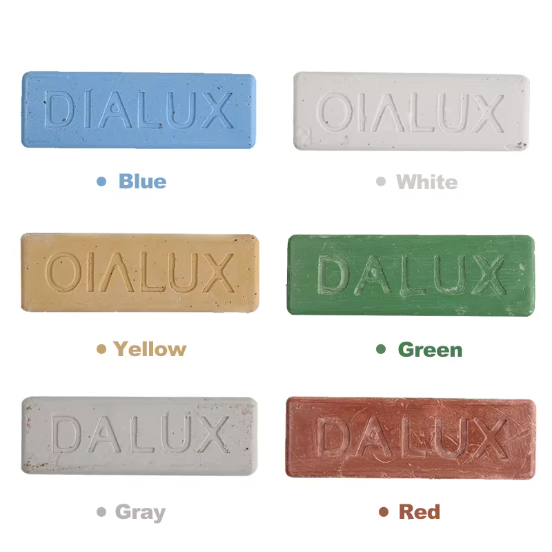Cire de polissage pour bijoux, 6 couleurs, composé de polissage de pierre, composé abrasif pour bijoux, argent, or, laiton, outils de polissage