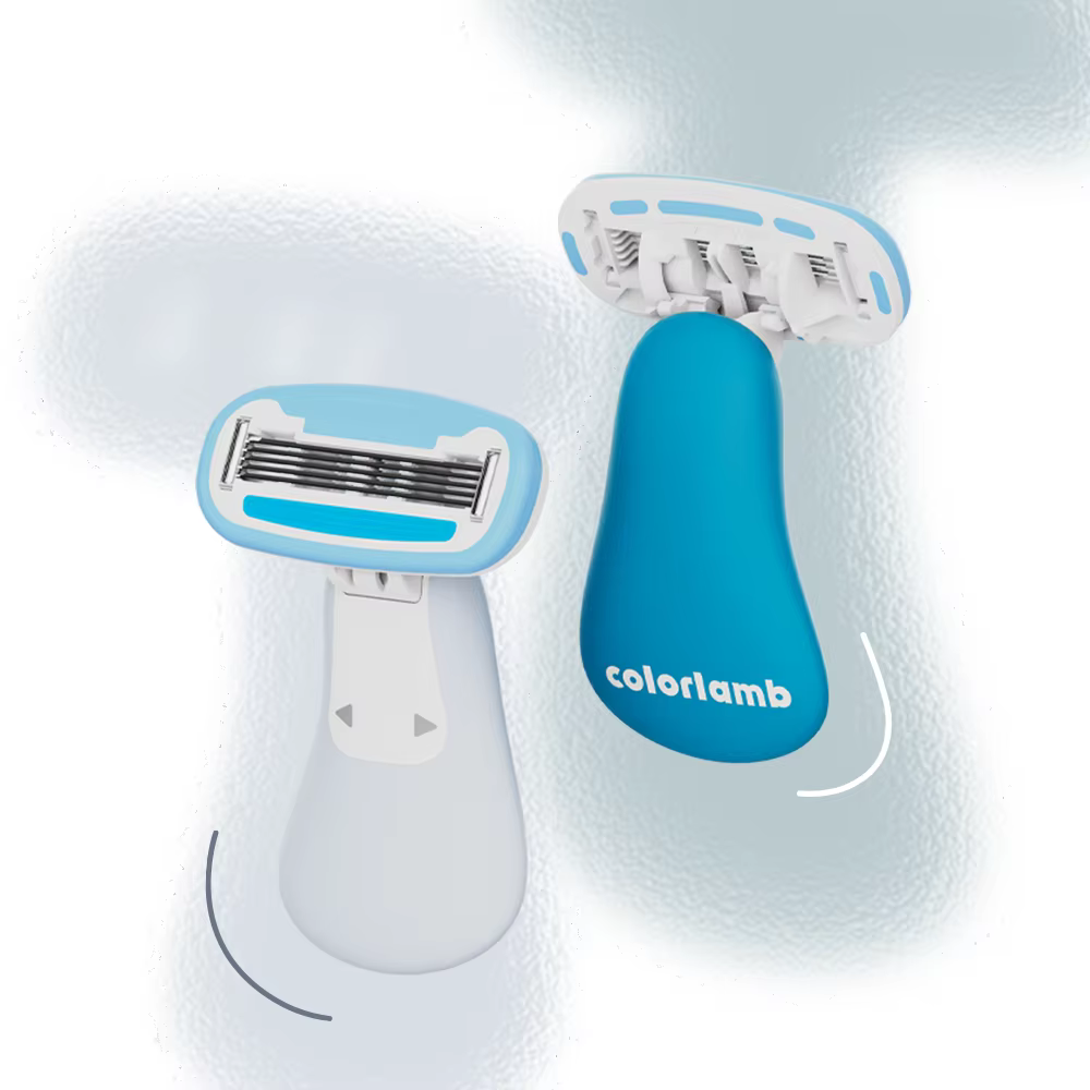 Colorlamb Portable femmes rasoir pour voyage visage jambe Bikini corps cheveux rasage avec filet de protection lame
