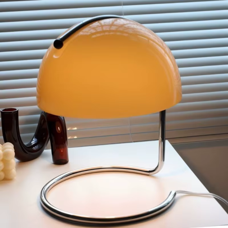 Lampe de chevet en verre Bauhaus, lampe diffuseur d'arôme de cire fondante sans feu, lampe nordique tendance de chevet pour chambre à coucher