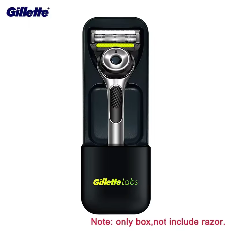 Boîte de voyage pour rasoir Portable, adaptée aux rasoirs Gillettte Labs, Anti-poussière, Anti-chute, mallette de rangement pour rasoir en plastique et Silicone de haute qualité