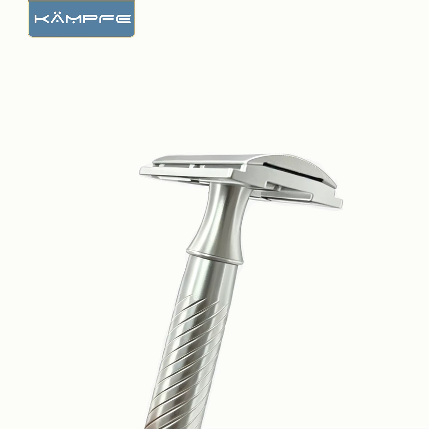 Rasoir de sécurité manuel traditionnel à double tranchant KAMPFE en aluminium CNC pour rasage humide