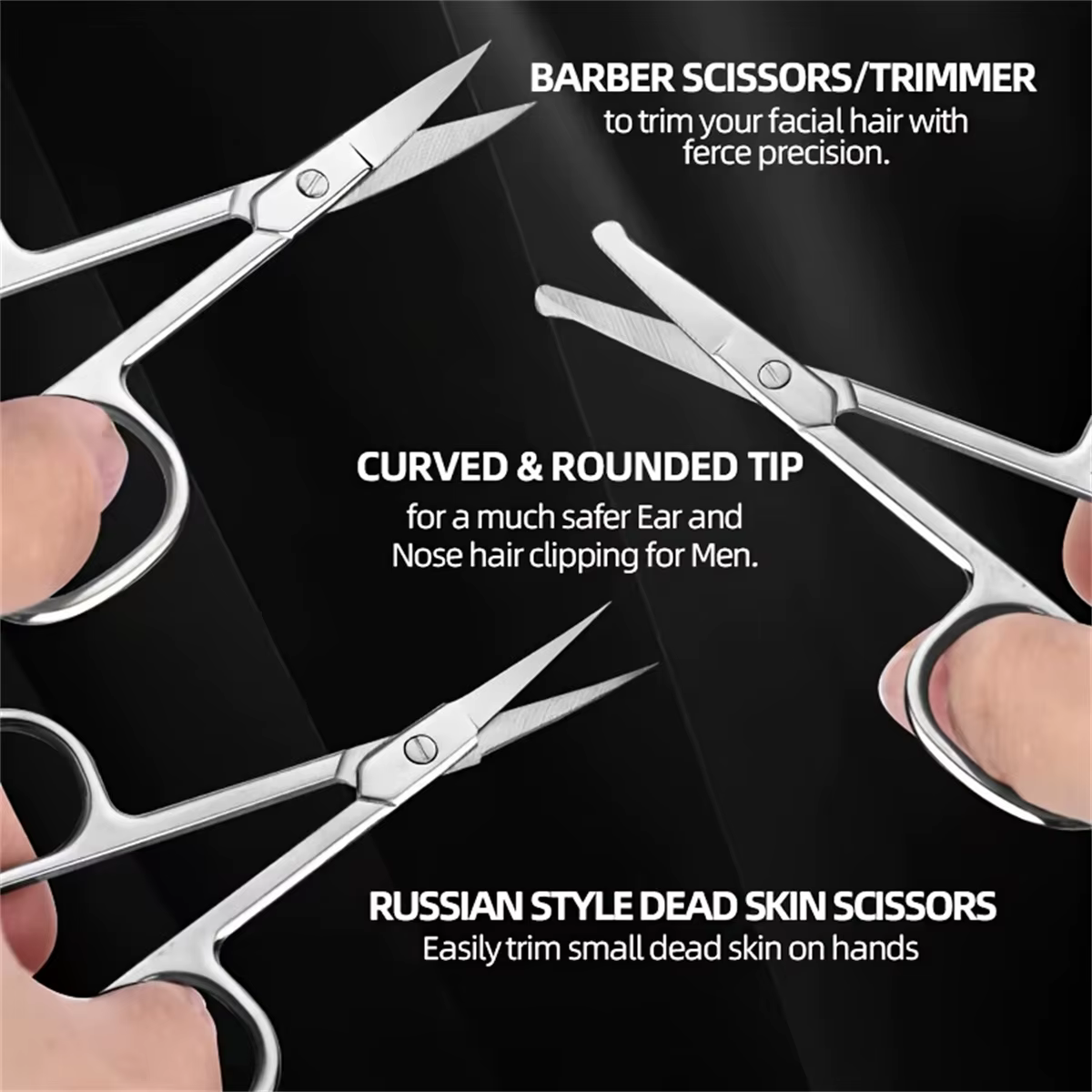 Épilation en acier inoxydable et oreille nez sourcils coupe Fine nez cisailles pour soins personnels du visage