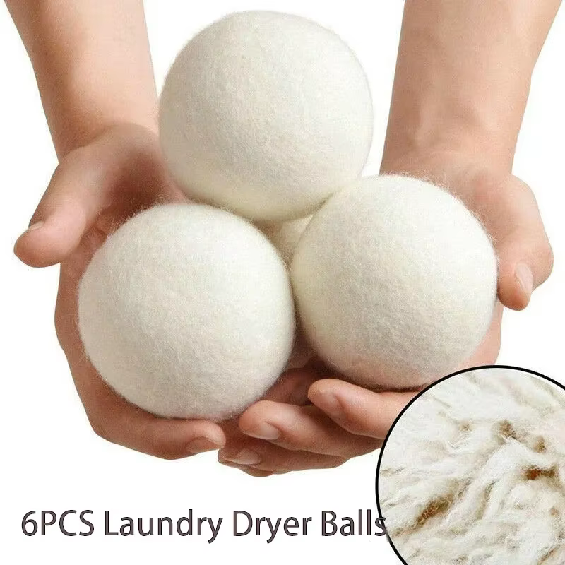 Boules de séchage pour lave-linge, boules de laine pour le séchage des vêtements, adoucissant pour le linge, réutilisables, écologiques, fournitures de lavage