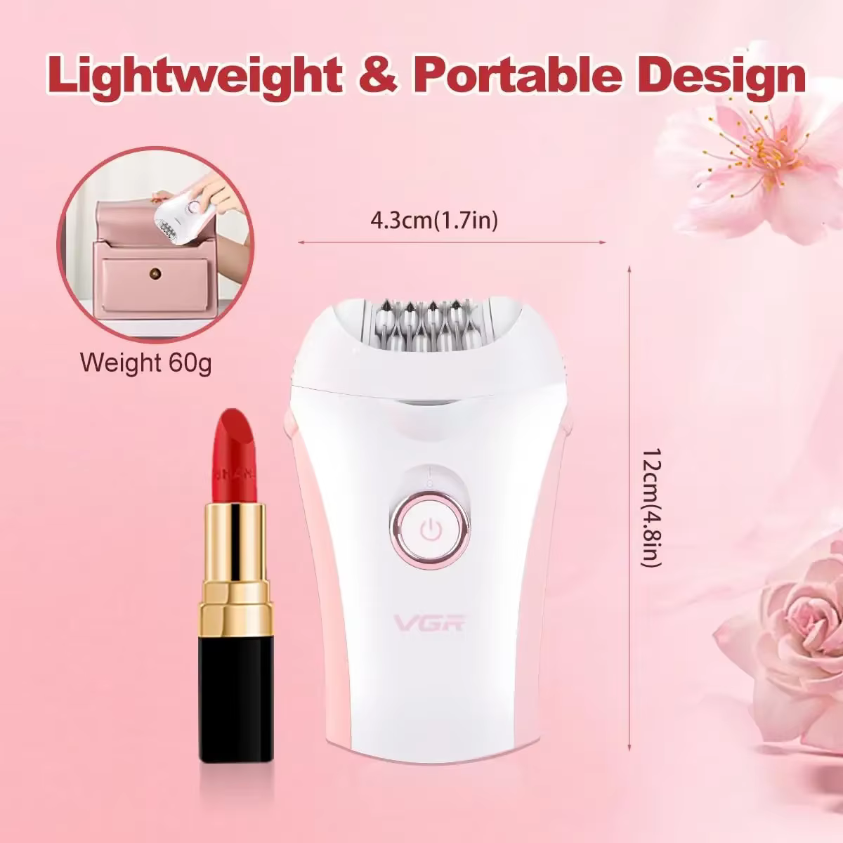 Remover Professionnel Épilateur Électrique Jambe Corps Aisselles Épilation Bikini 2 Vitesse