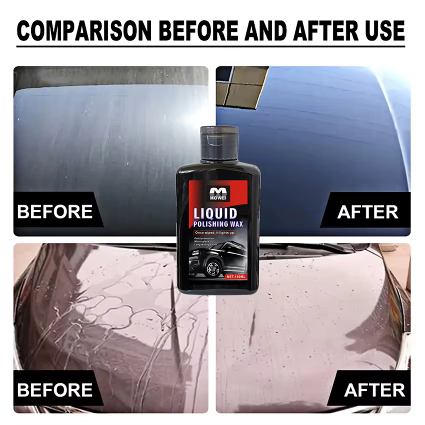 Cire de revêtement et de polissage pour voiture professionnelle, protection contre les rayures/UV, restaure la peinture/garniture/phareurs, kit nano hydrophobe à brillance instantanée