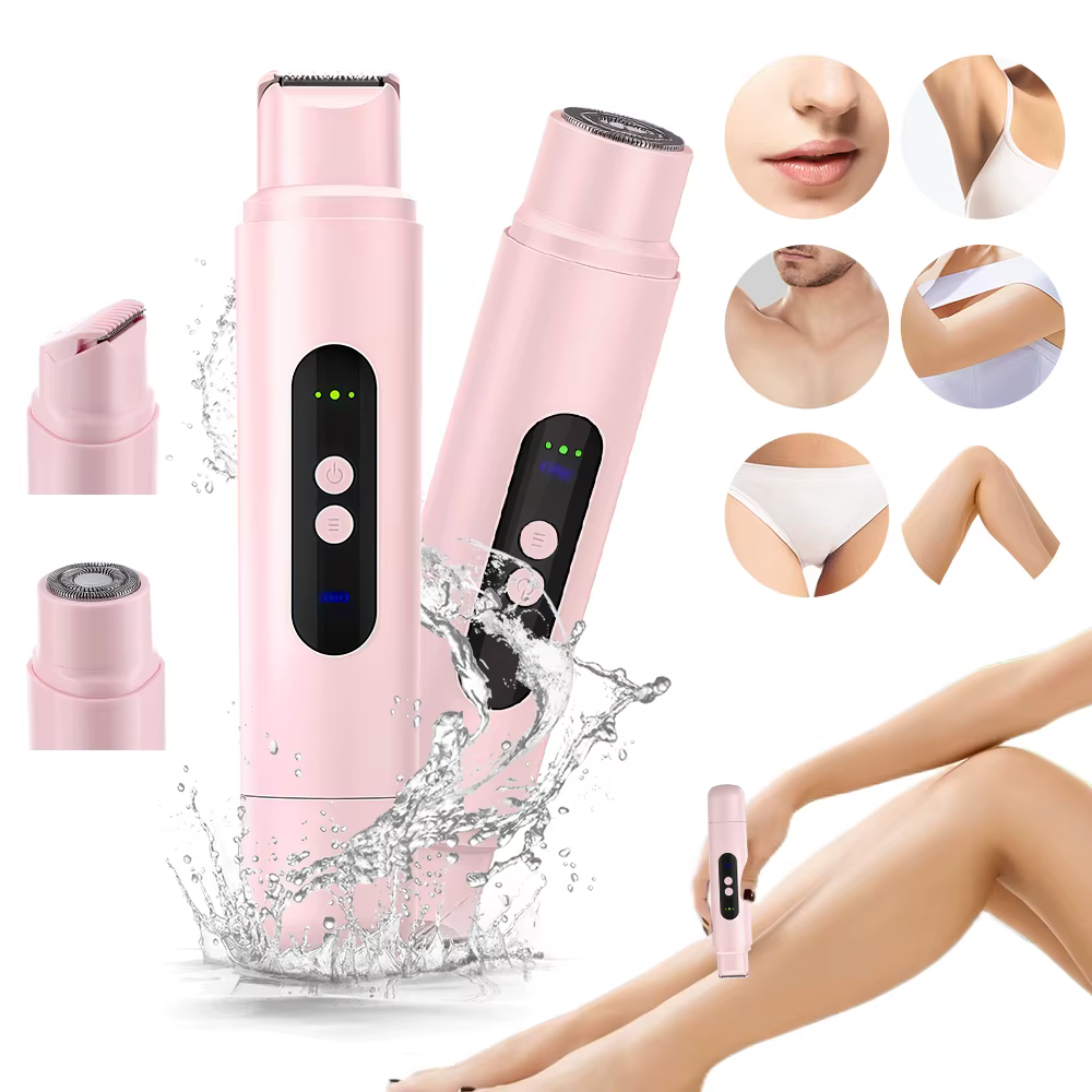 Rasoir électrique double tête 2-en-1 pour femme