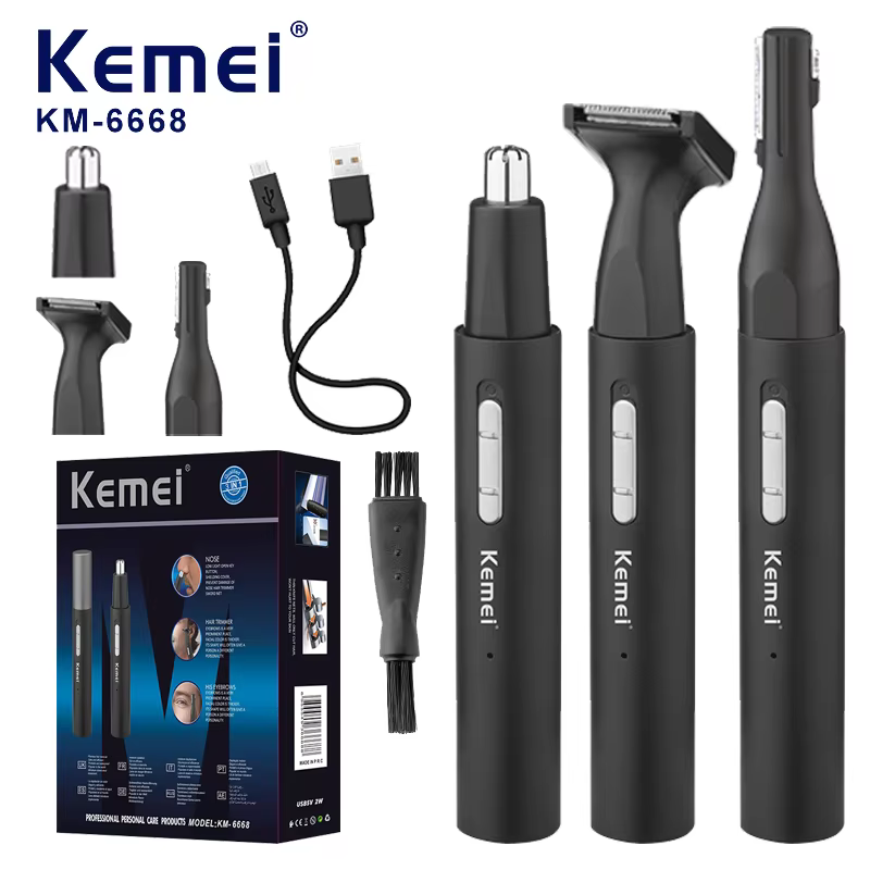 Kemei 6668 tout en un stylo nez tondeuse pour hommes femmes électrique