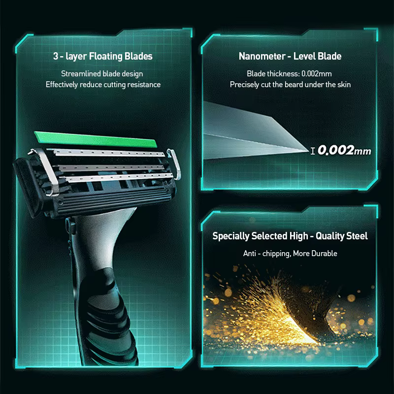 Gillette nouveau Vector 3D puissance rasoir lames flottantes rasage barbe Machine