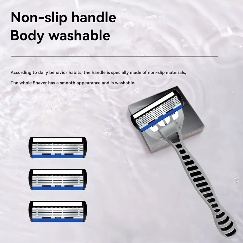 Rasoir multi-lames pratique pour hommes : toilettage sans effort des poils de la tête et du corps