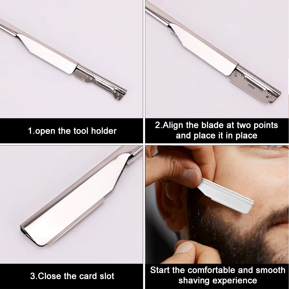 Rasoir de barbier manuel professionnel