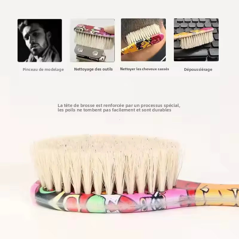 Brosse à barbe de barbier pour hommes