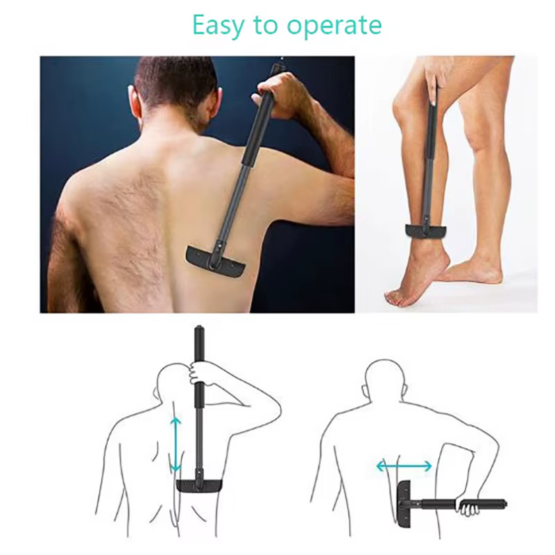 1 ensemble de rasoir réglable et extensible pour le dos