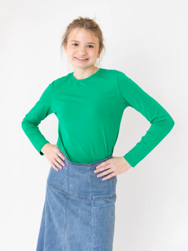 T-shirt ajusté en jersey de coton uni pour adolescentes et femmes, mode féminine, t-shirts courts tendance.