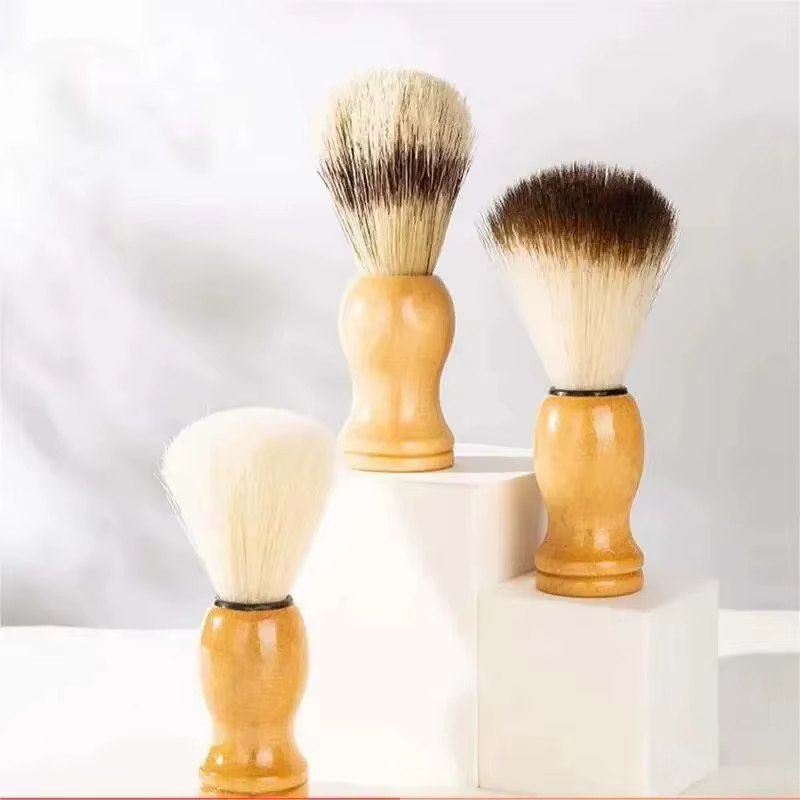 Brosse à raser pour homme à poils doux, outil professionnel pour la préparation de la mousse à raser et kit de toilettage facial pour barbier